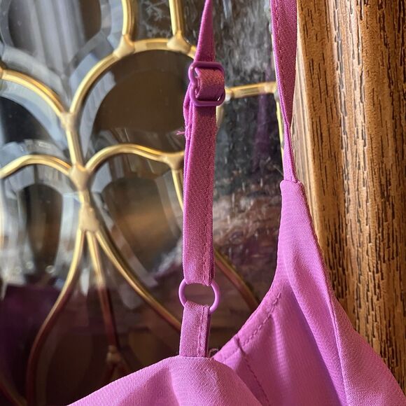 GAP Women’s Mauve Pink Sleeveless Ruffle Shirt Cotton Tank Top Size S EUC - Picture 5 of 8